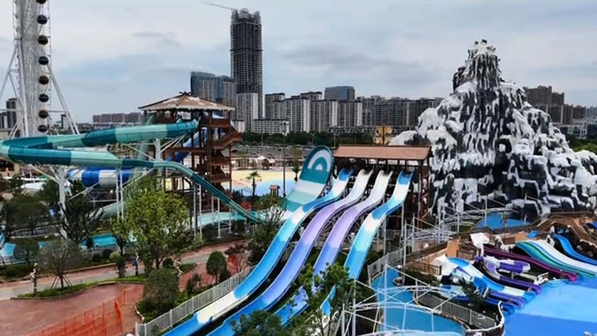 赣中首座综合性现代主题乐园！江西吉安欢乐世界水上游乐设备进入试滑验收阶段
